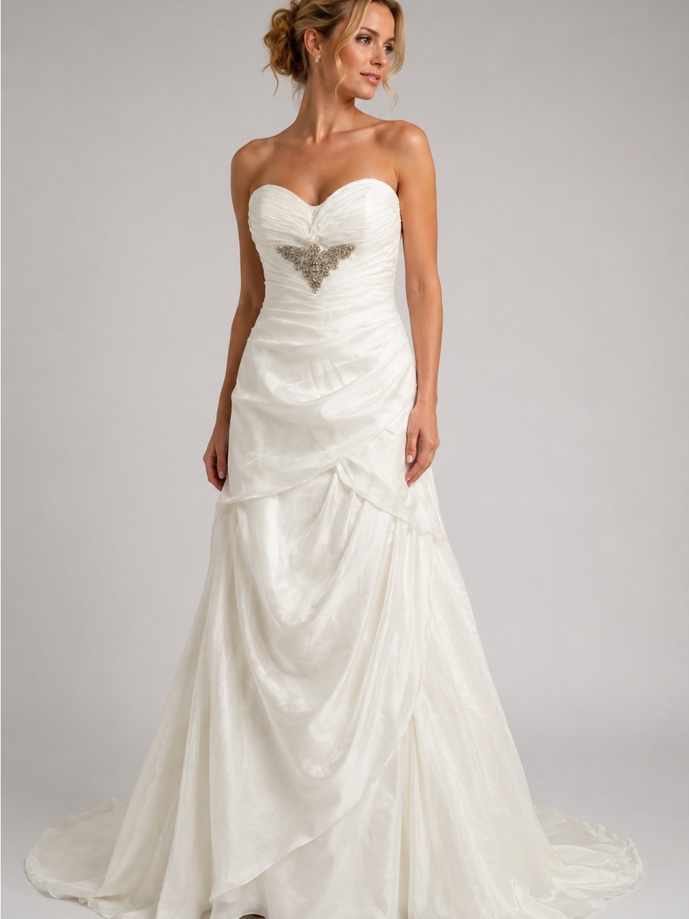 Ivory Strapless Wedding Dress – Size 10